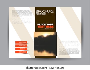 Flyer template. Brochure design. Horizontal a4 banner. Magazine, book, presentation or booklet cover. Education, business, technology, social media background design. Vector illustration.