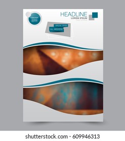 Flyer template. Business brochure design. Annual report cover. Booklet for education, advertisement, presentation, magazine page. a4 size vector illustration