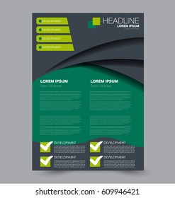 Flyer template. Business brochure design. Annual report cover. Booklet for education, advertisement, presentation, magazine page. a4 size vector illustration