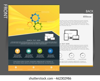 Flyer template. Business brochure. Editable A4 poster for design, presentation, website, magazine cover. 