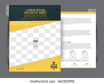 Flyer template. Business brochure. Editable A4 poster for design, presentation, website, magazine cover. 