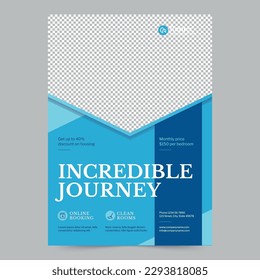 Plantilla de volante. Un diseño limpio, moderno y de alta calidad del diseño vectorial Flyer. Folleto de plantillas editable y personalizado