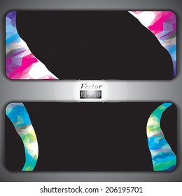 Flyer template with colorful spirals on black