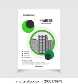 Flyer template corporate for promotion brochure, Corporate Business Flyer brochure poster pamphlet cover design layout background - Real Estate
