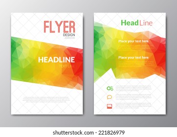 Flyer template. Cover Magazine. Brochure template. Colorful background design, vector illustration 