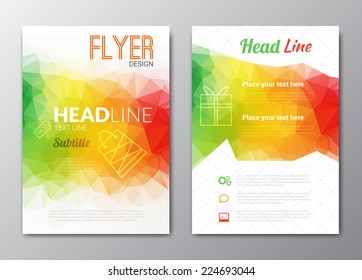 Flyer template. Cover Magazine. Brochure template. Colorful background design, vector illustration 