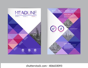 Flyer Template  Design, A4 , Polygon ,Brochure ,Vector illustration
