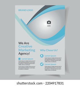 Flyer template design with abstract style and simple style use for ads layout and leaflet