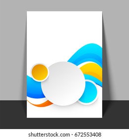 Volante, Diseño de plantilla con ondas abstractas y elementos circulares.
