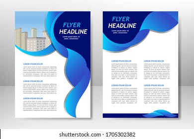 Flyer template design for business brochure, poster, booklet, presentation, annual report, magazine cover, team educational training. A4