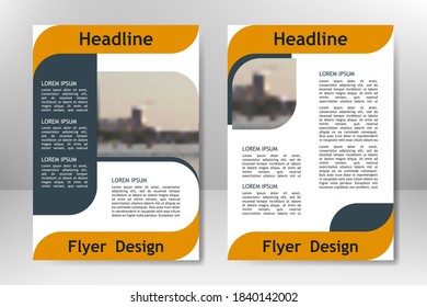 Flyer template design for business brochure, poster, booklet, presentation, annual report, magazine cover, team educational training. A4 vector