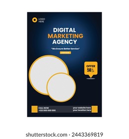 Diseño de plantilla de volante para marketing digital
