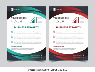 Flyer template design for digital marketing