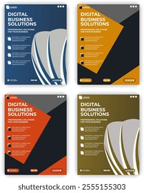 Flyer template design for digital marketing
