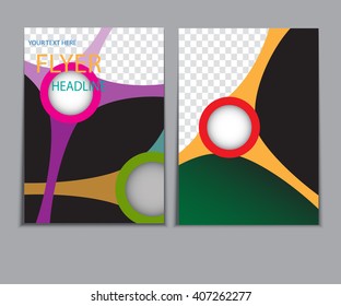 Flyer template design. Editable A4 poster for business