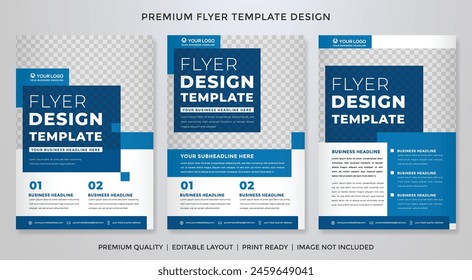 flyer template design with modern and creative concept