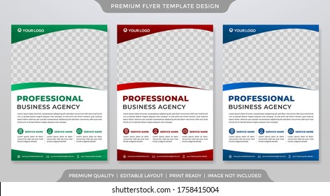 Flyer-Template-Design mit modernem und minimalistischem Stil
