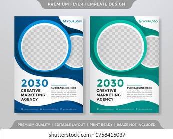 Flyer-Template-Design mit modernem und minimalistischem Stil
