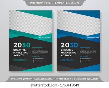 flyer template design with modern and minimalist style