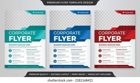 Flyer Template Design With Modern And Minimalist Style Use For Business Brochure And Infographic