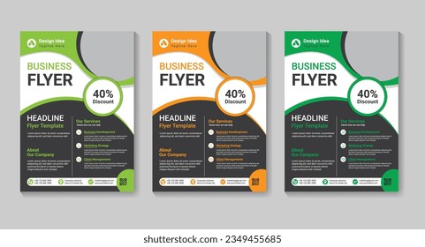 flyer template design with modern and minimalist style use for business brochure and infographic