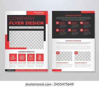 Flyer Vorlage Design mit modernem und minimalistischem Stil