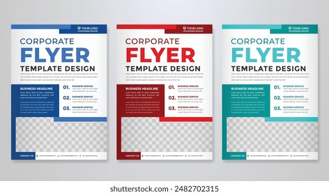 flyer template design with modern and minimalist style