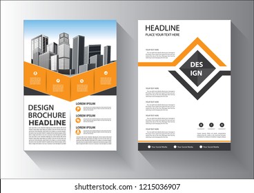 flyer template design for report or brochure