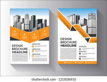 flyer template design for report or brochure