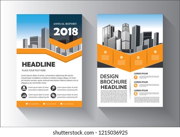 flyer template design for report or brochure