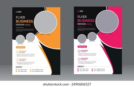 Flyer Vorlage Design Set mit modernem Layout, Geschäftsbericht, Plakat, Flyer in A4