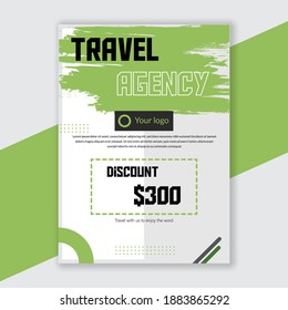 Flyer template design for travel, party and others