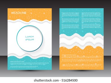 Flyer template design.Vector business brochure.Layout in A4 size.