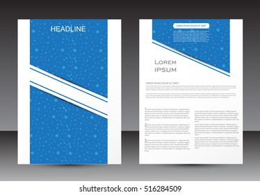 Flyer template design.Vector business brochure.Layout in A4 size.