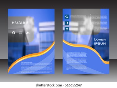 Flyer template design.Vector business brochure.Layout in A4 size.