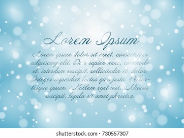 Flyer template with falling snow overlay effect