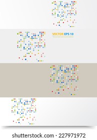 Flyer template header design. Banner design templates collection with bubbles