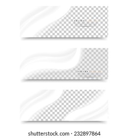 Flyer template header design. Banner design templates collection with waving