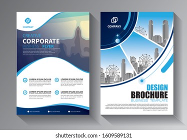 flyer template layout, cover design annual report,  brochure or booklet background