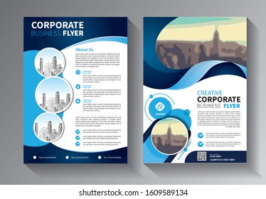 flyer template layout, cover design annual report,  brochure or booklet background