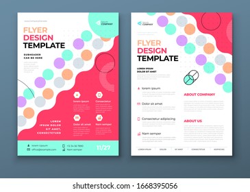 Flyer template layout design. Corporate business annual report, catalog, magazine, flyer mockup. Creative modern background flyer concept in abstract flat style shape