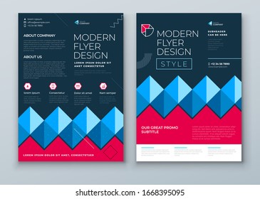 Flyer template layout design. Corporate business annual report, catalog, magazine, flyer mockup. Creative modern background flyer concept in abstract flat style shape