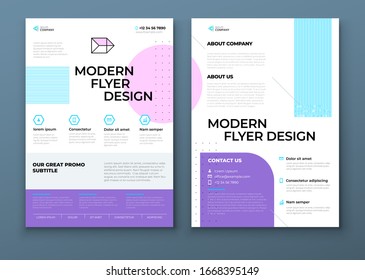 Flyer template layout design. Corporate business annual report, catalog, magazine, flyer mockup. Creative modern background flyer concept in abstract flat style shape