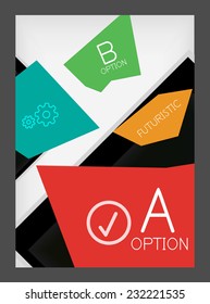 Flyer template. Modern business geometric abstract background