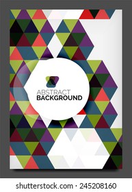 Flyer template. Modern business geometric abstract background