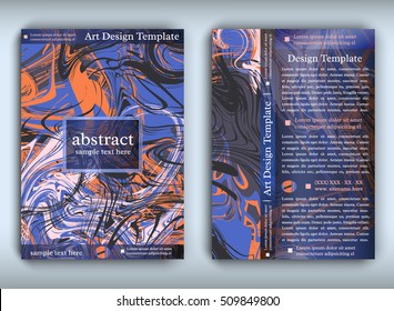 Flyer template with modern creative background executed in expressionist style. Vector abstract layout for use as booklet, company annual report, leaflet, corporate presentation or product advertise.
