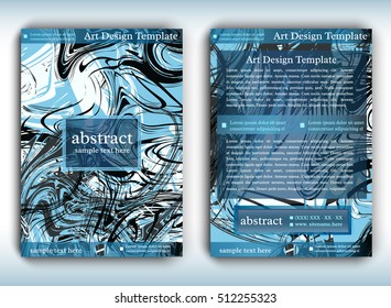Flyer template with modern creative background executed in expressionist style. Vector abstract layout for use as company annual report, poster, leaflet, corporate presentation or product advertise.