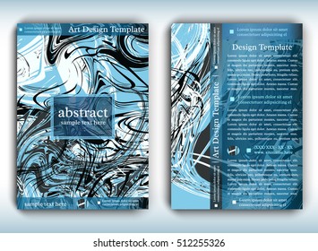 Flyer template with modern creative background executed in expressionist style. Vector abstract layout for use as booklet, company annual report, leaflet, corporate presentation or product advertise.