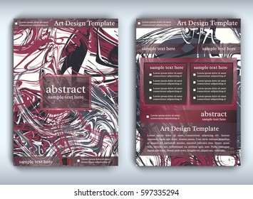 Flyer template with modern creative background executed in expressionist style. Vector abstract layout for use as company annual report, poster, leaflet, corporate presentation or product advertise