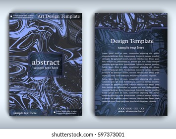 Flyer template with modern creative background executed in expressionist style. Vector abstract layout for use as brochure, company annual report, poster, corporate presentation or product advertise